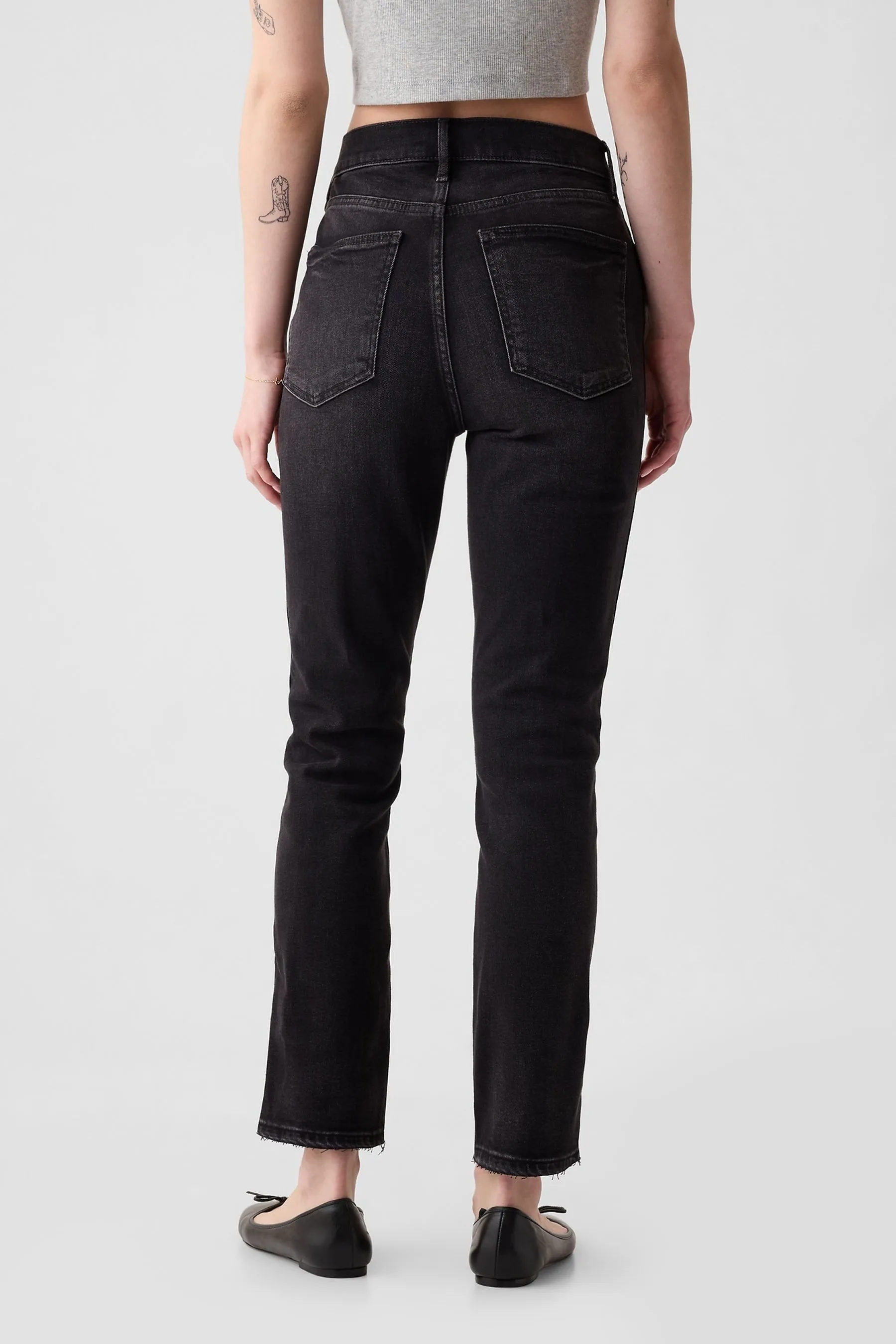 Gap - Jeans a vita alta slim elasticizzata vintage