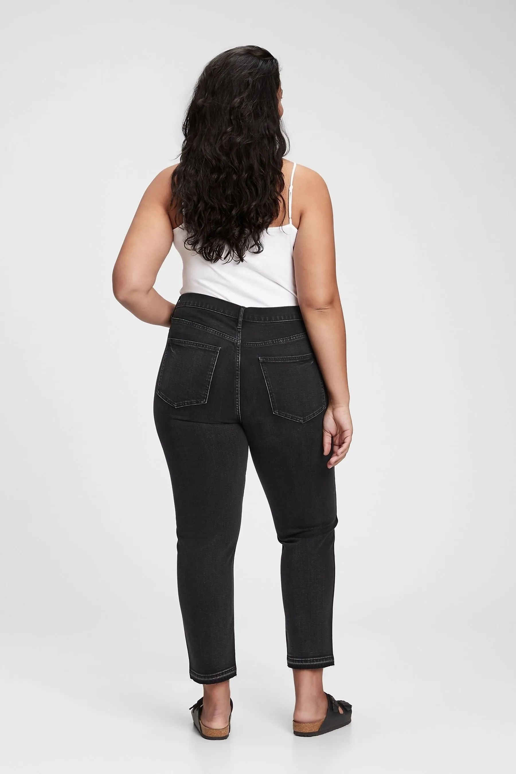 Gap - Jeans a vita alta slim elasticizzata vintage