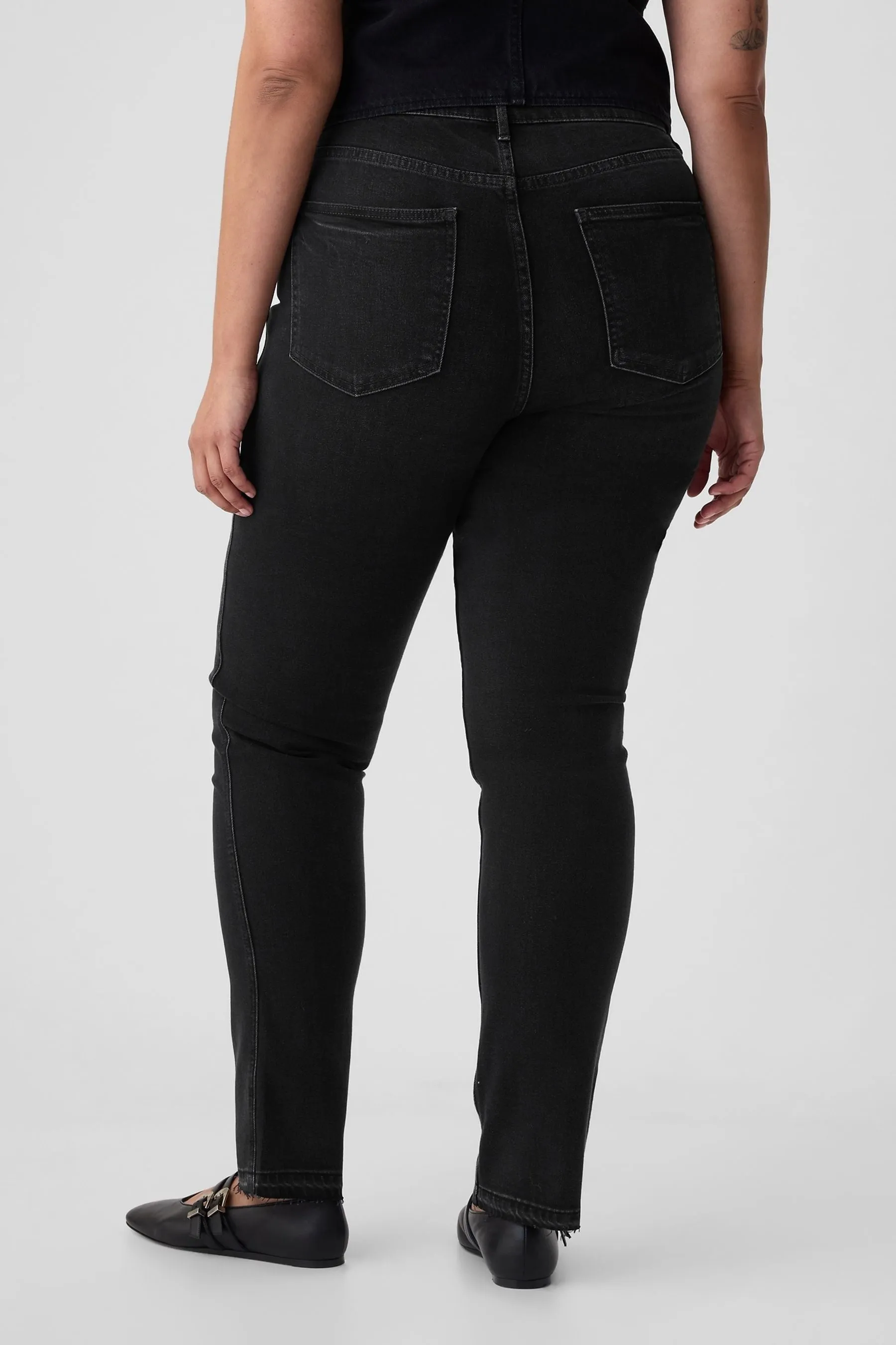 Gap - Jeans a vita alta slim elasticizzata vintage