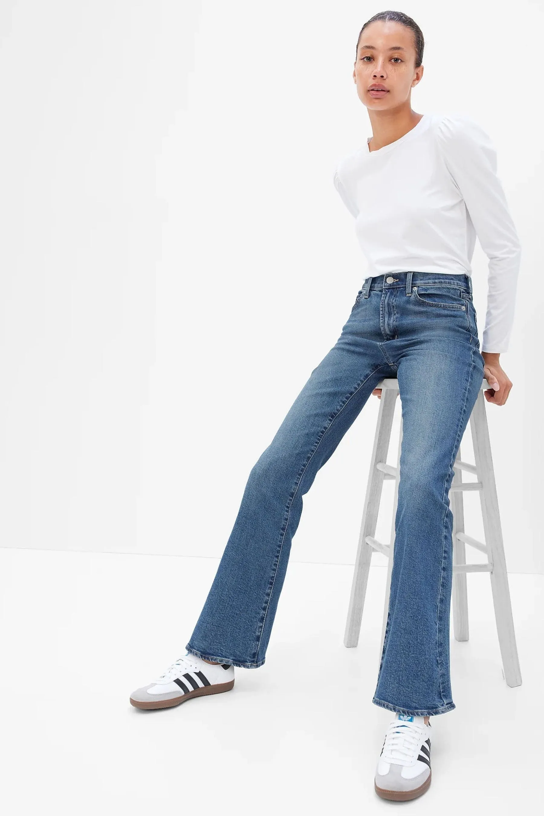 Gap - Jeans elasticizzati svasato a vita alta anni '70