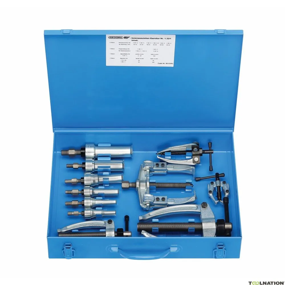 Gedore 8015260 1.32/1 Set di estrattori interni ed esterni da 11 pezzi