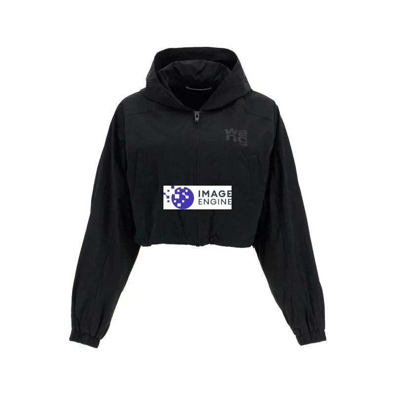Giacca cropped con cappuccio