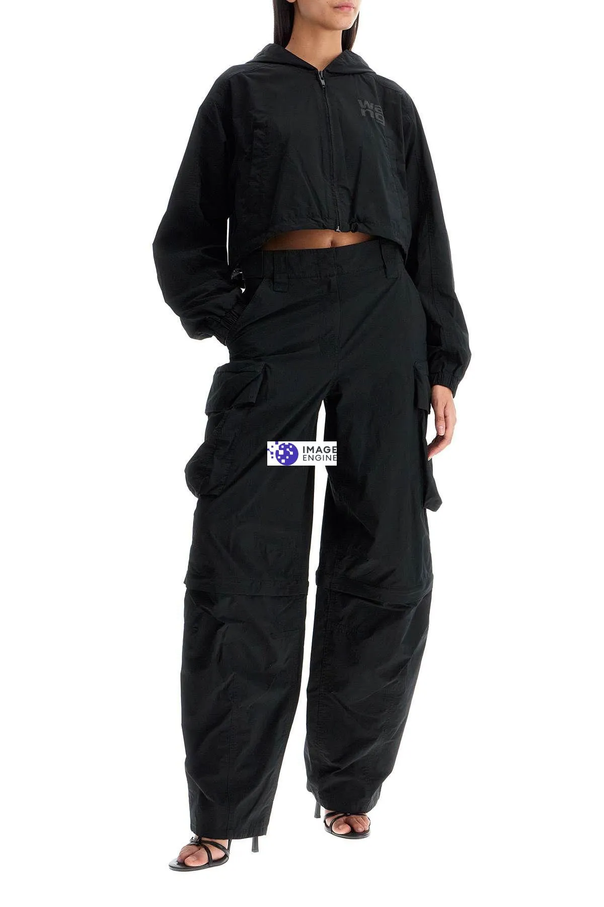 Giacca cropped con cappuccio