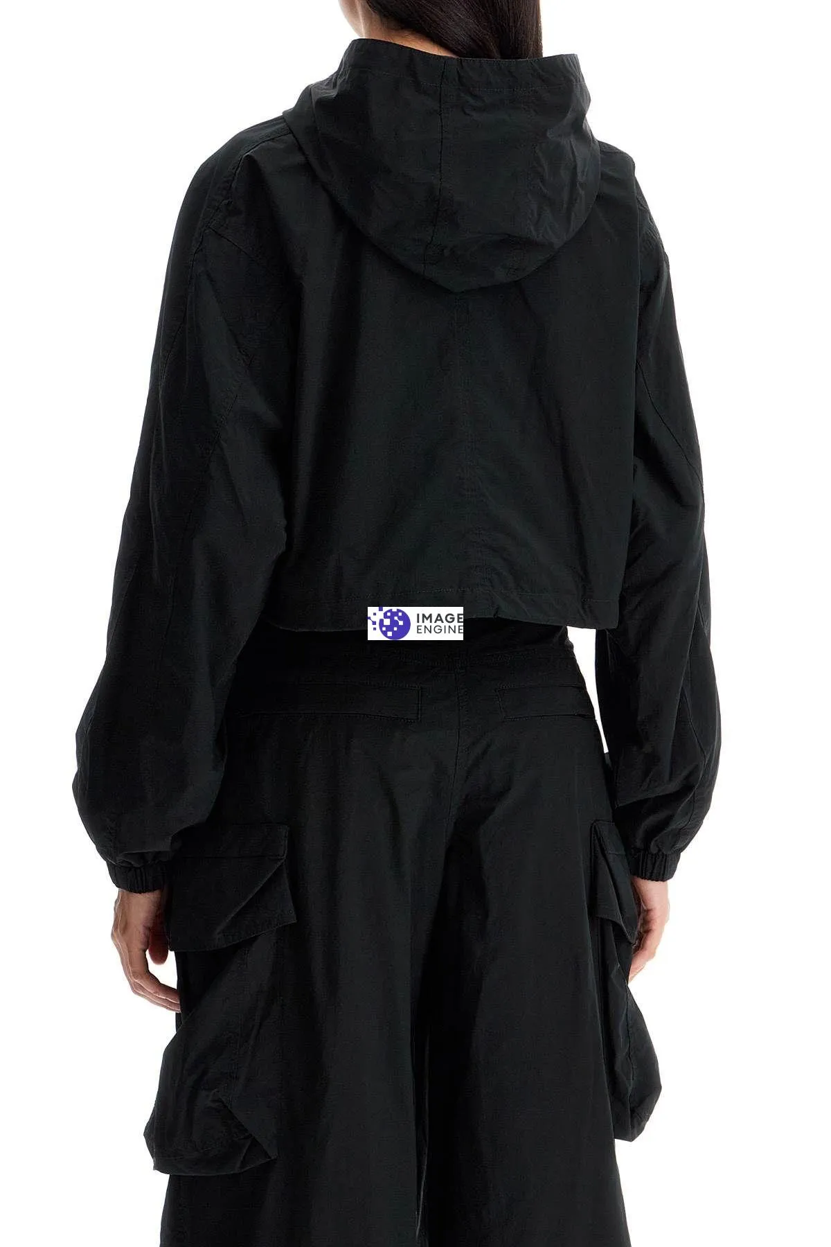 Giacca cropped con cappuccio