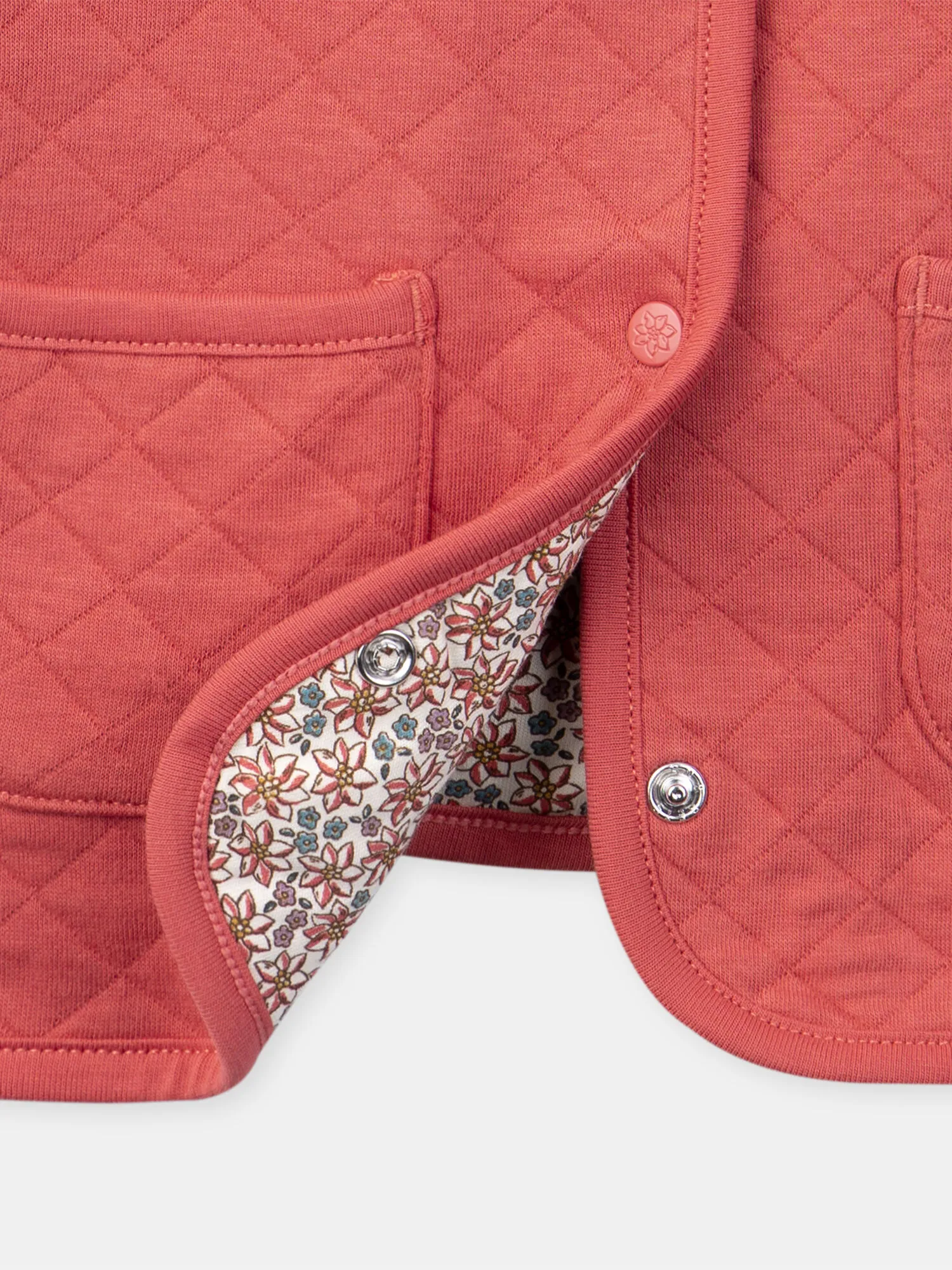 Giacca in tubique trapuntato rosso double face    