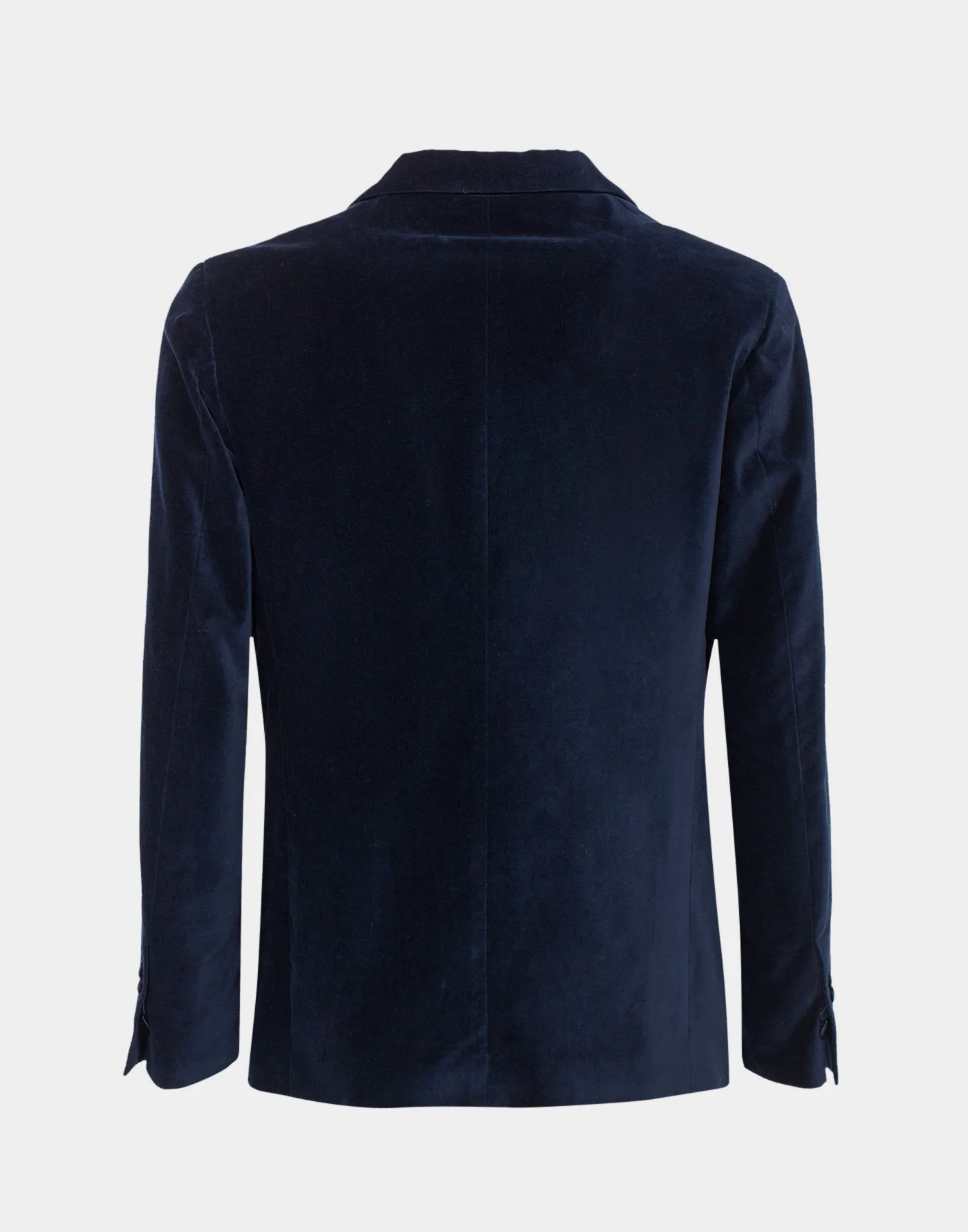 Giacca sartoriale in velluto liscio blu