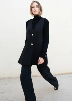 Gilet bottoni dorati