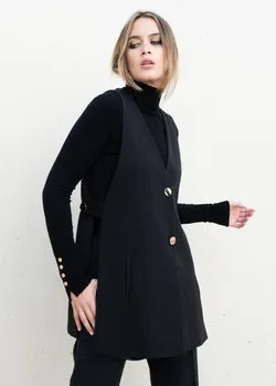 Gilet bottoni dorati