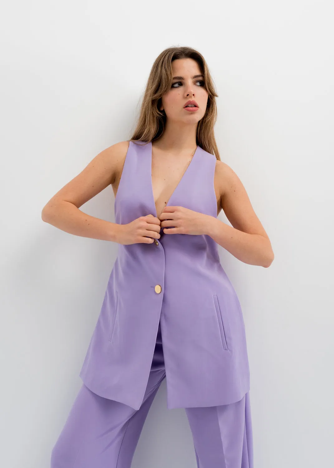 Gilet bottoni dorati