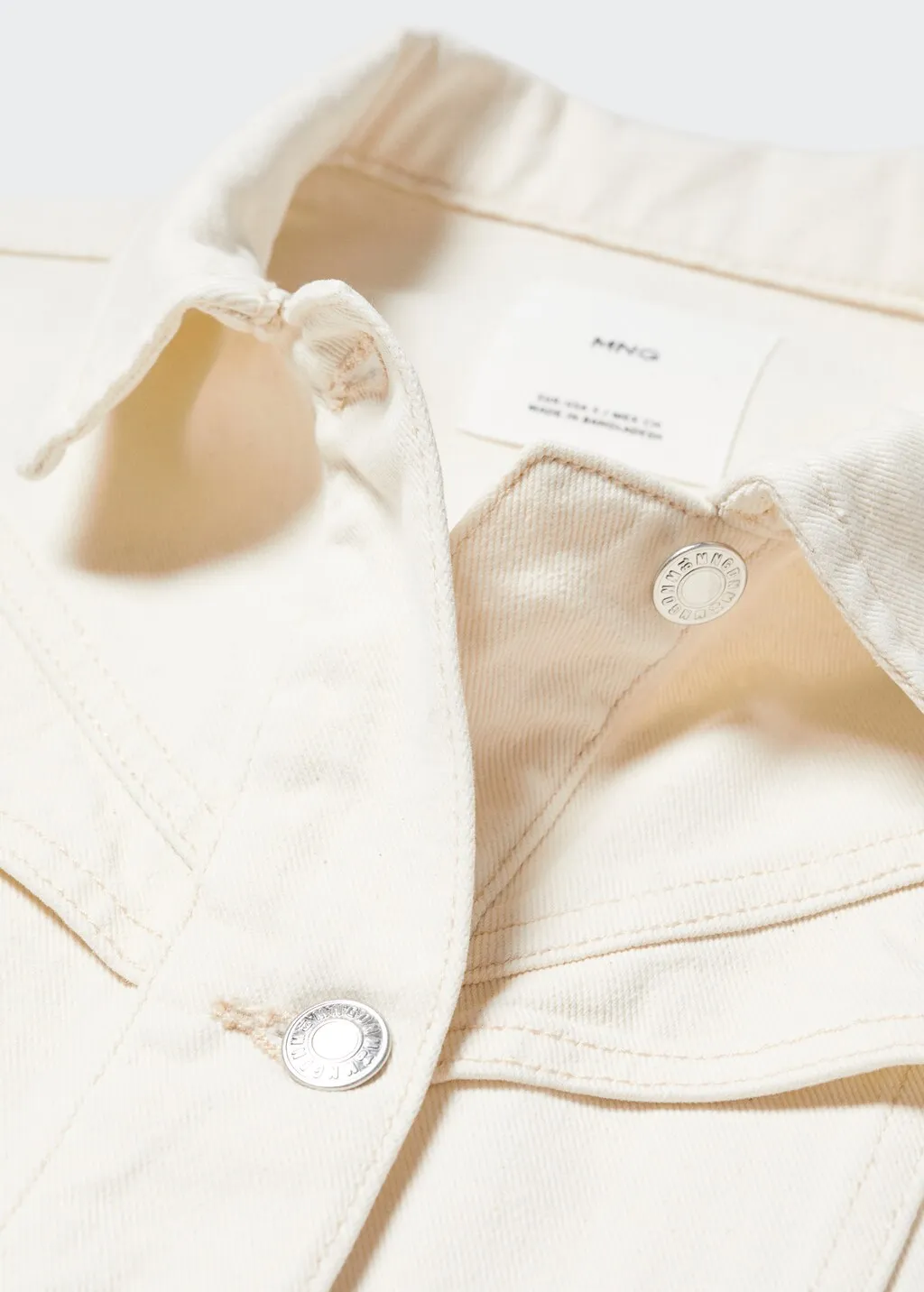 Gilet denim cuciture