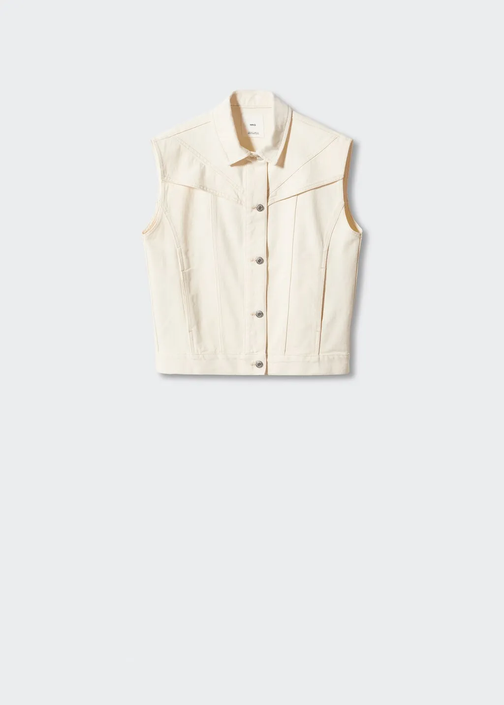 Gilet denim cuciture