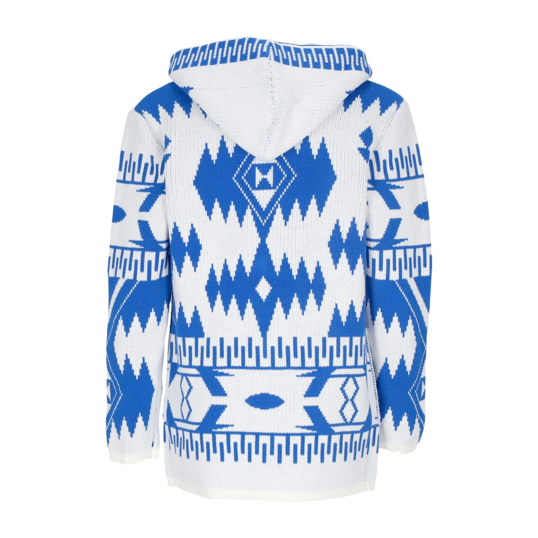 Giubbotto Uomo Hooded L/s Cardigan White/blue