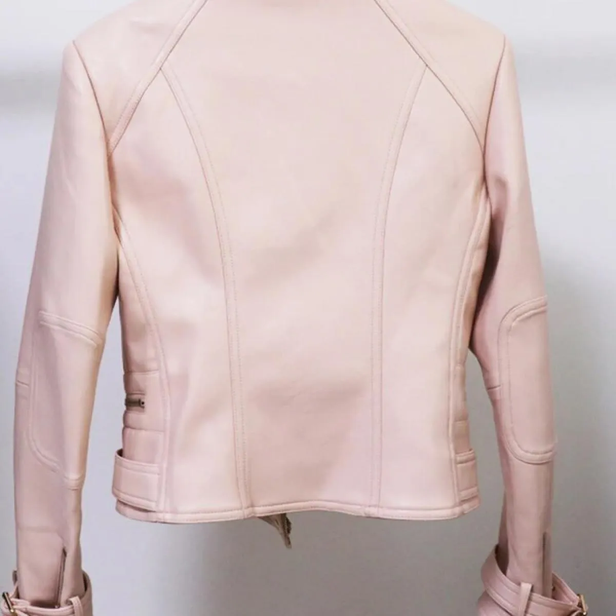 High Street Newest 2022 Fashion Designer Jacket Bottoni Leone da donna Giacca da moto in pelle sintetica da motociclista Finto L