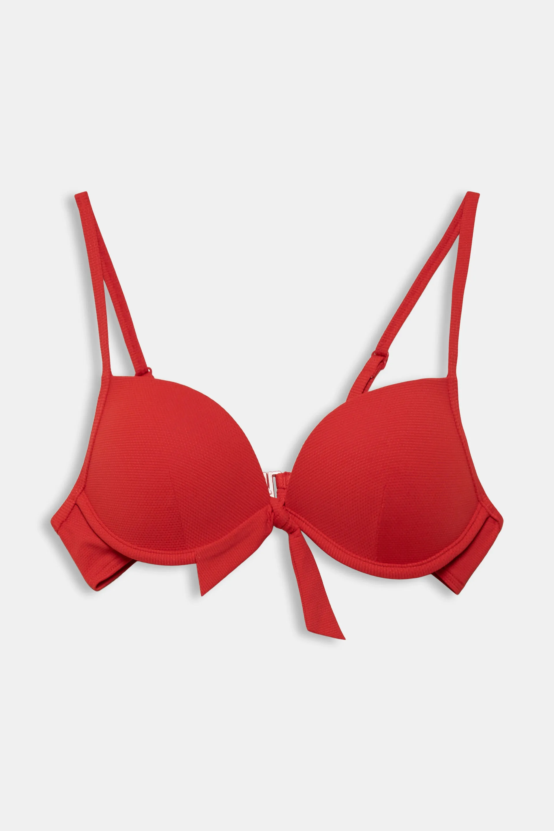 In materiale riciclato: reggiseno da bikini con ferretto e motivo strutturato