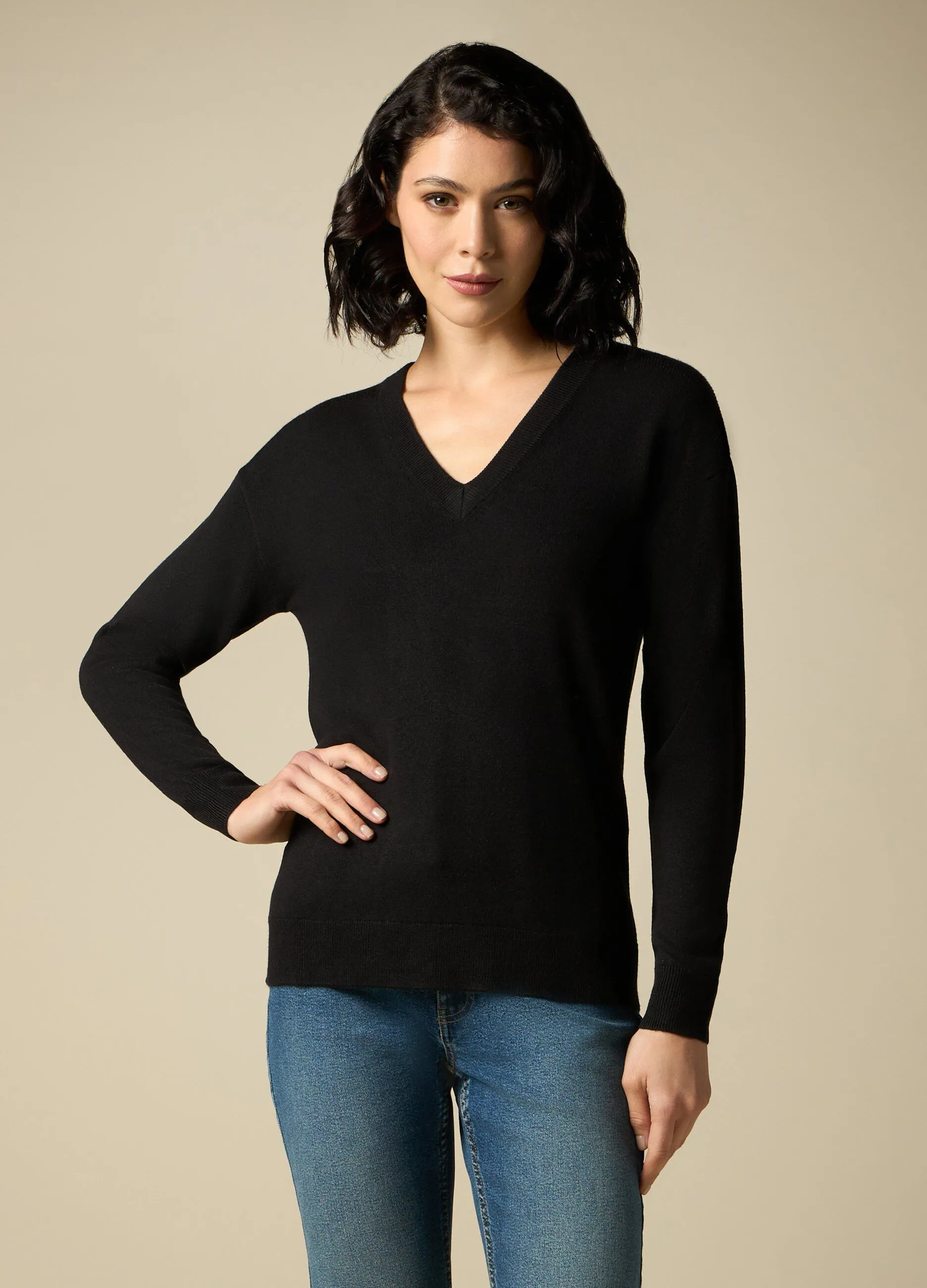 IWIE  Tricot con scollo a V donna
