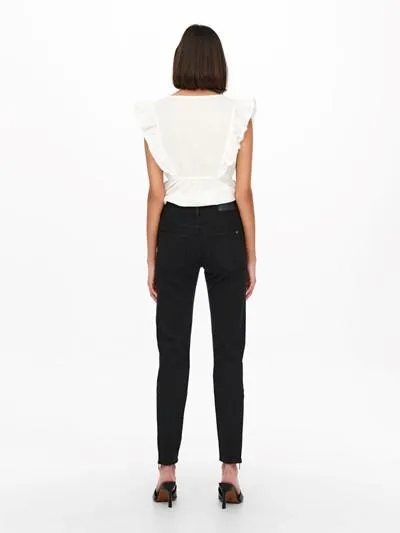 JACQUELINE DE YONG  ---------    ------------Jacqueline de yong pantaloni w semi mid waist sk.ank zip