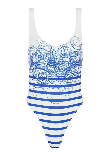 JEAN PAUL GAULTIER COSTUME DA BAGNO MARINIERE CALLIGRAPHIE