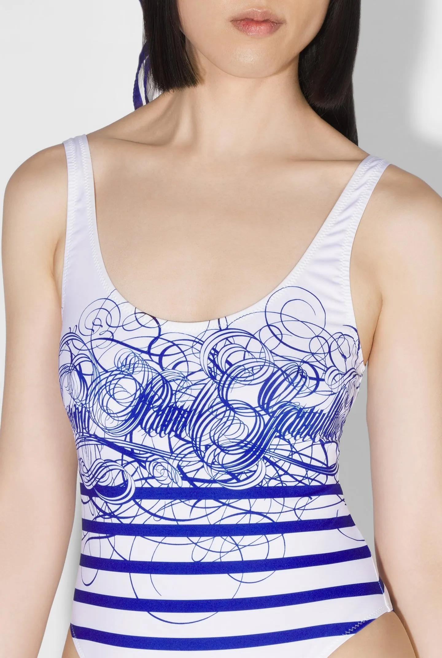 JEAN PAUL GAULTIER COSTUME DA BAGNO MARINIERE CALLIGRAPHIE
