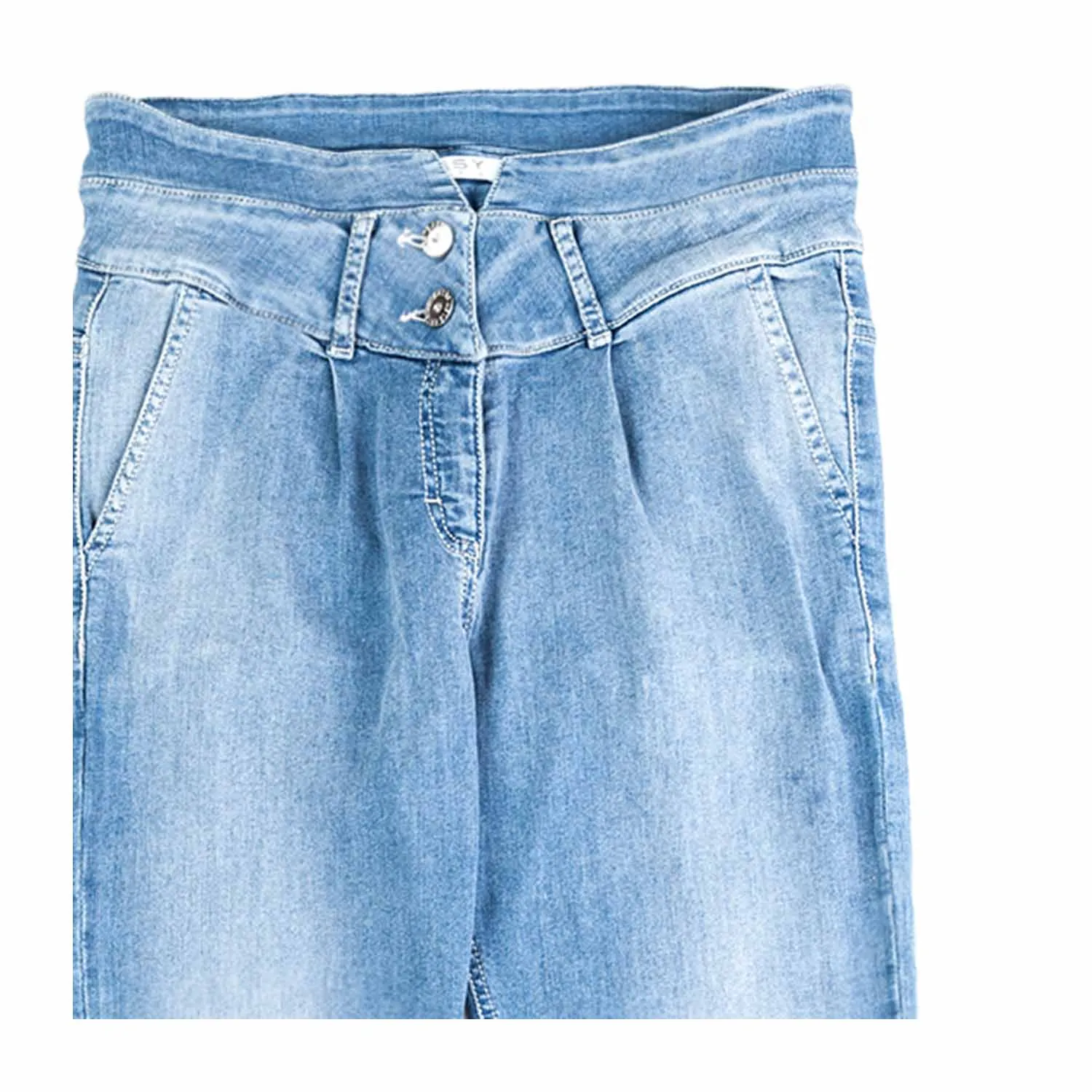 Jeans A Vita Alta Bambina Teenager