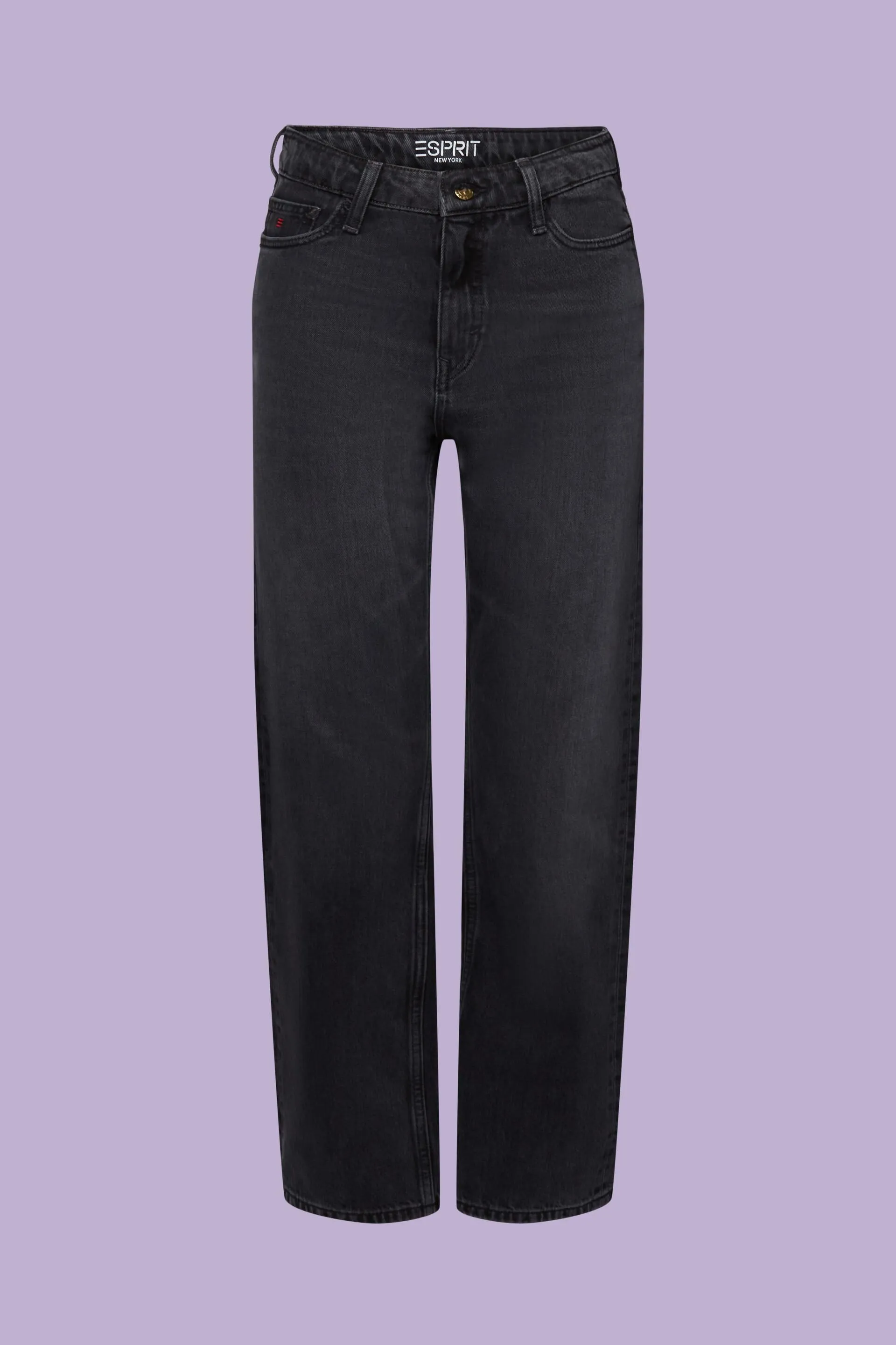 Jeans dritti retrò a vita alta