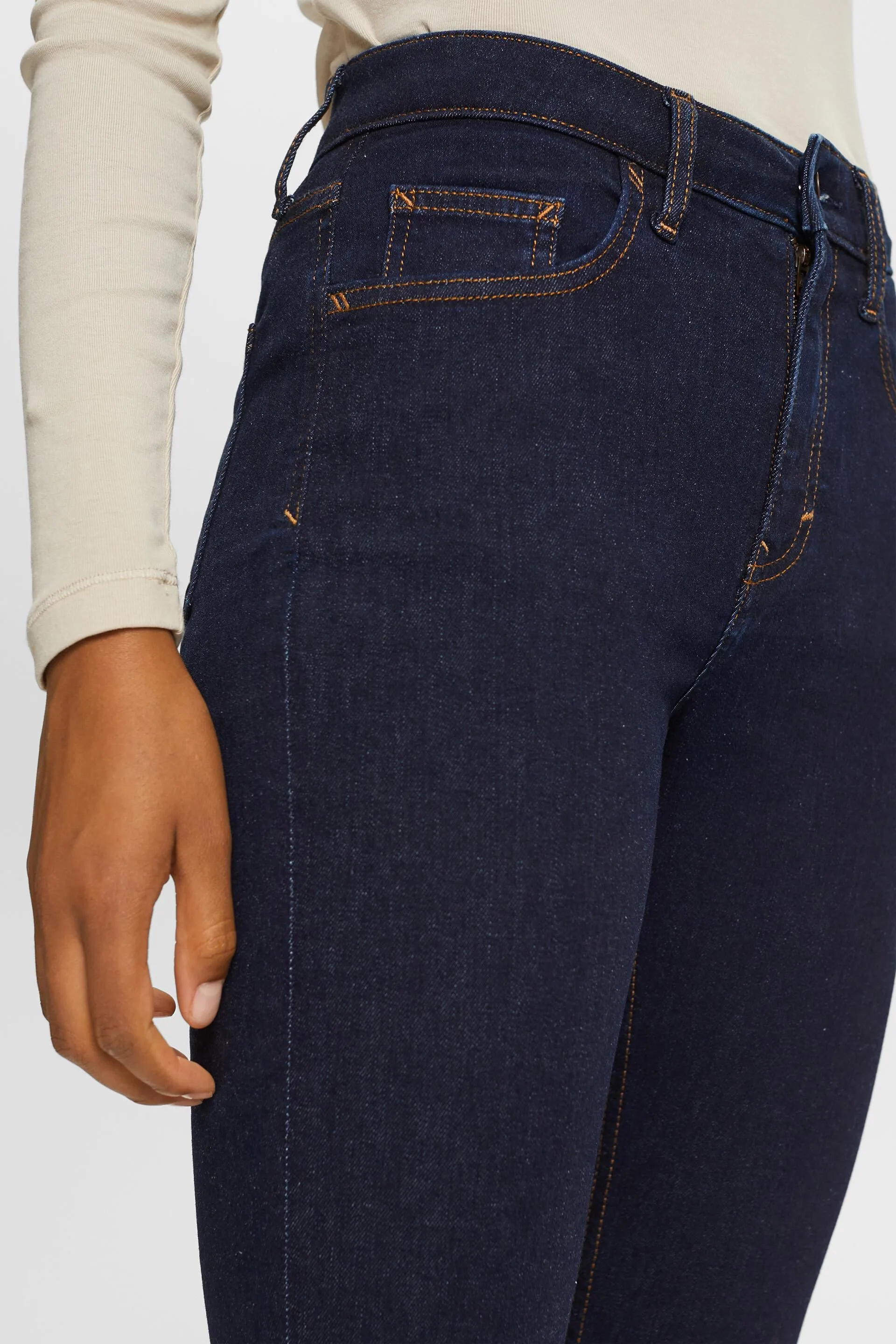 Jeans skinny a vita alta, cotone stretch