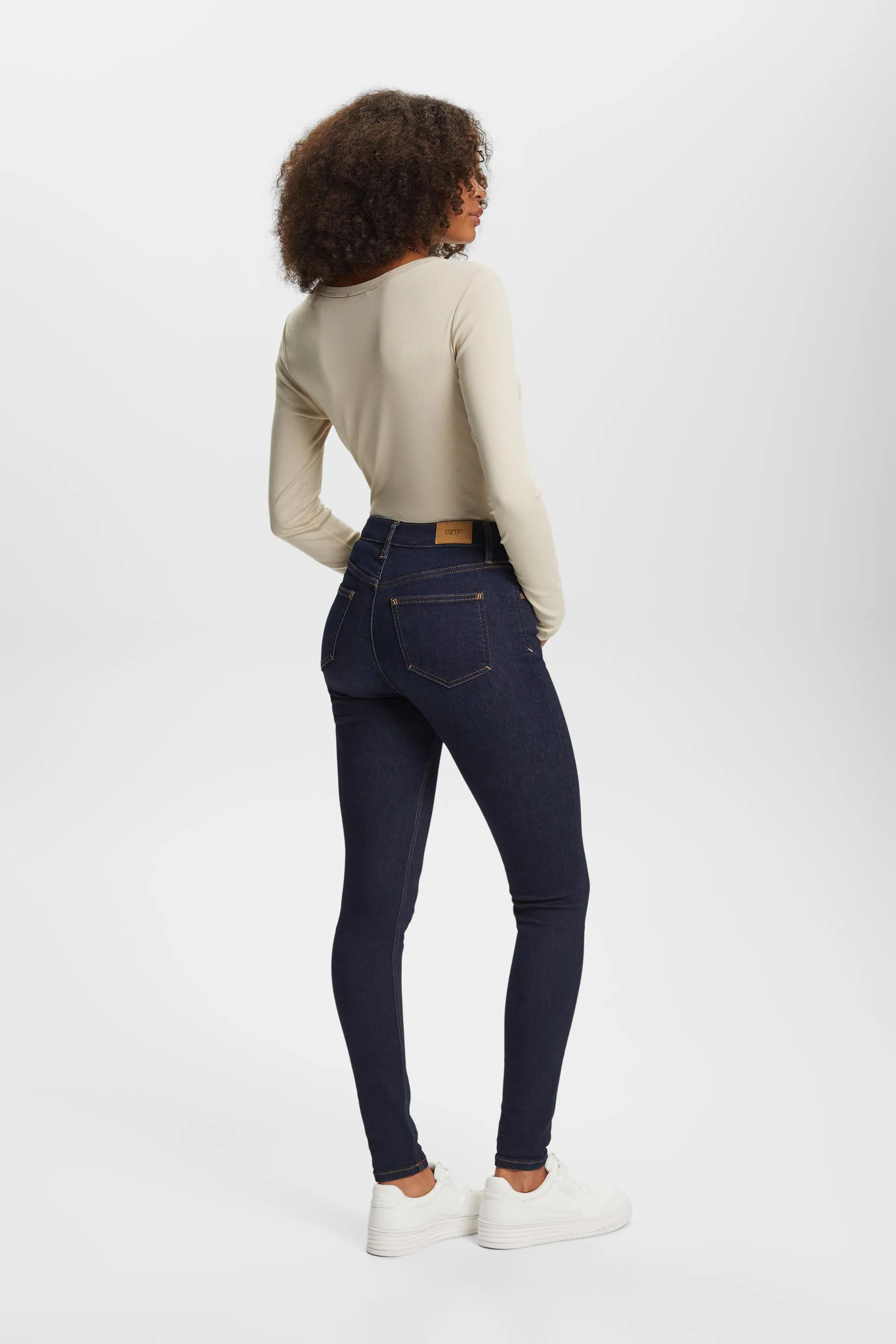 Jeans skinny a vita alta, cotone stretch