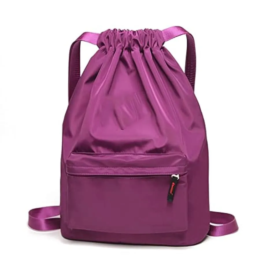 KLZUOPT Zaino da Escursionismo Borsa con Coulisse Zaino da Viaggio Zaino da Donna in Nylon Impermeabile con Bocca Pieghevole Bor