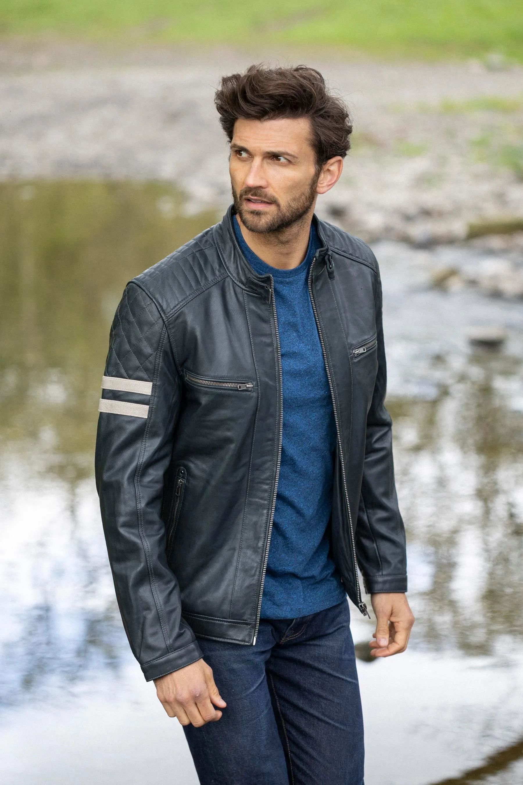 Lakeland Leather - Charlie - Giacca stile motociclista in pelle