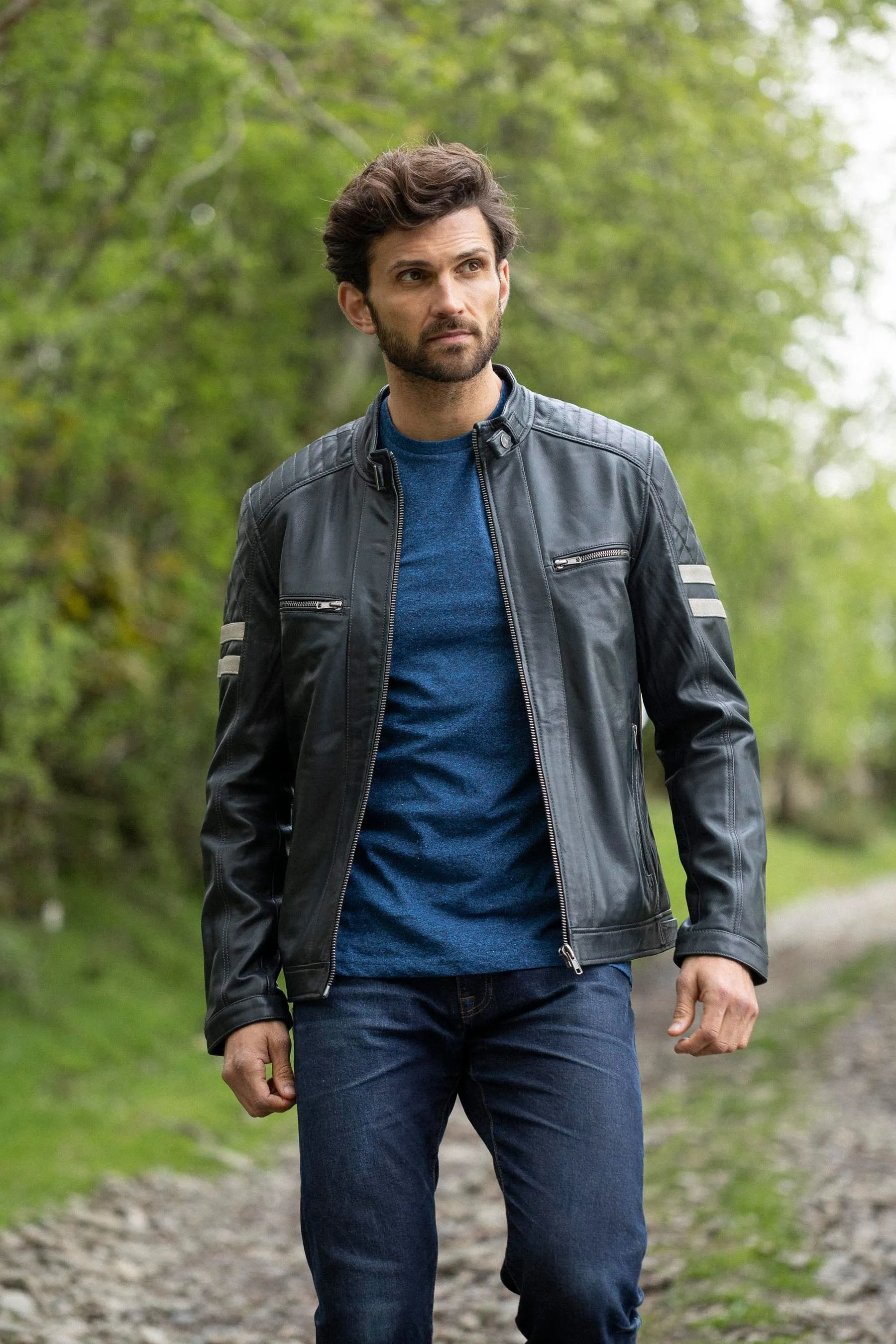 Lakeland Leather - Charlie - Giacca stile motociclista in pelle