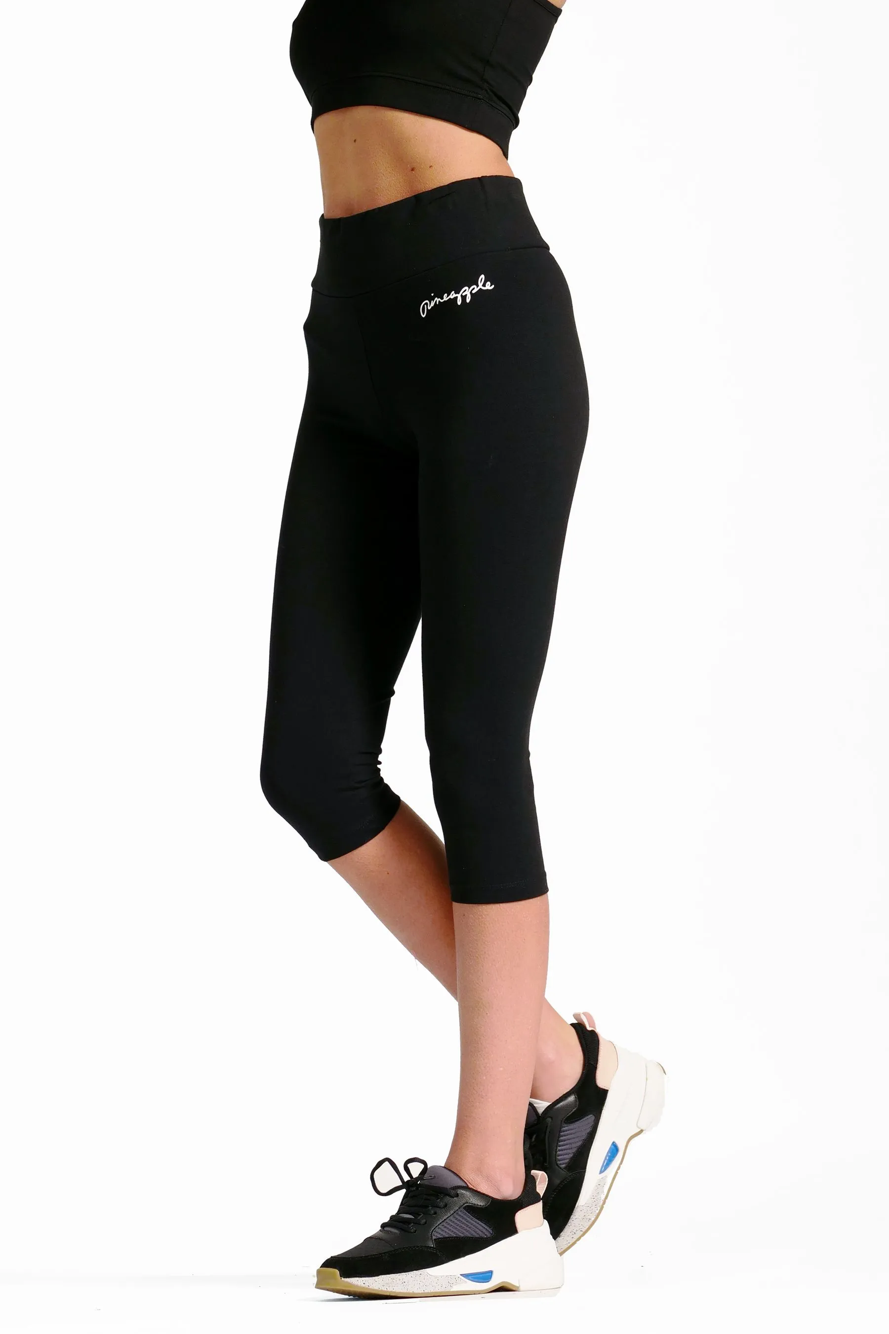 Leggings corti a vita alta con fascia