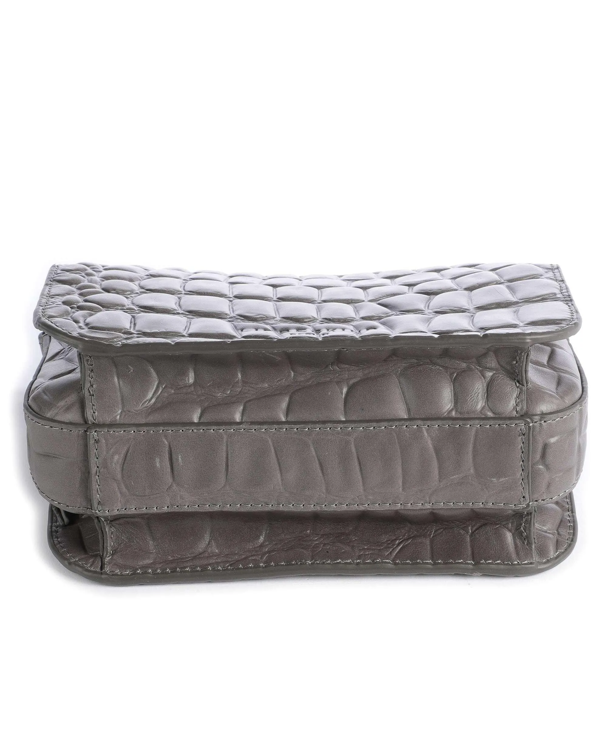  Liebeskind Luka Waxy Croco Borsa a tracolla pelle in rilievo grigio scuro  