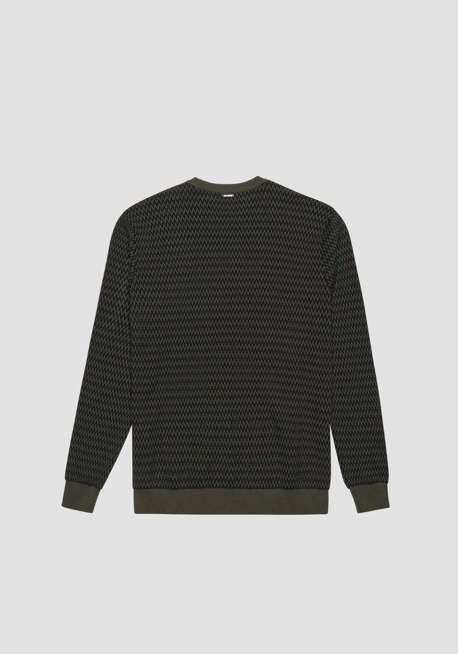 MAGLIA GIROCOLLO REGULAR FIT IN COTONE CON MOTIVO A RIGHE