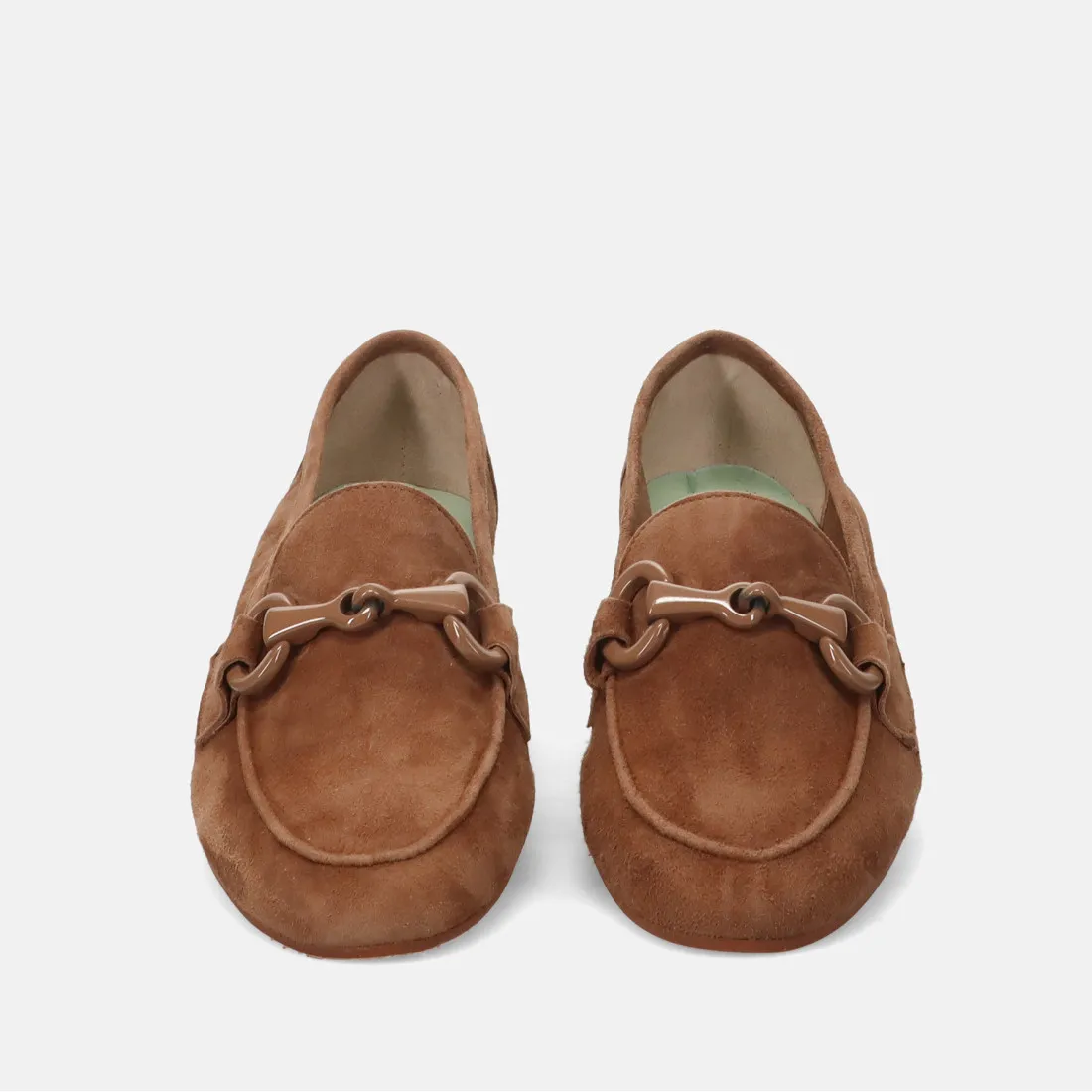 Mocassino da donna Belle Vie in camoscio marrone con morsetto