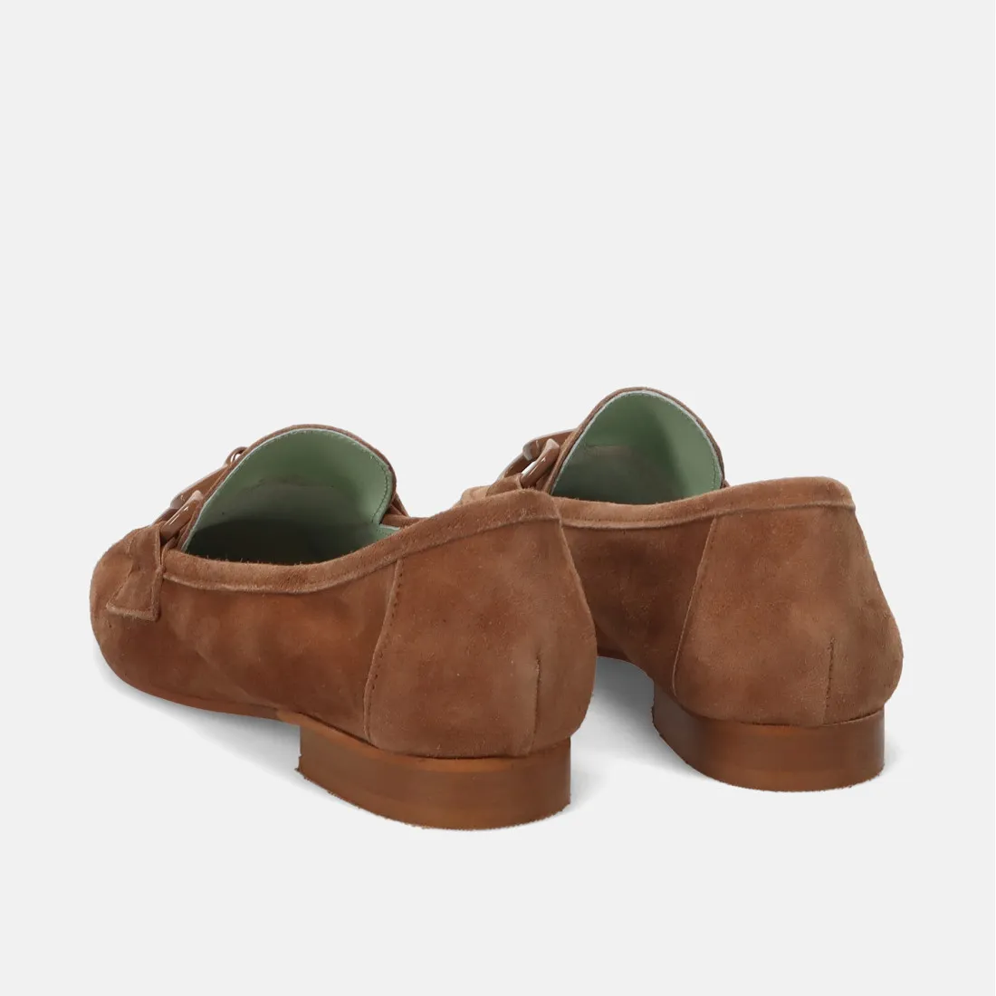 Mocassino da donna Belle Vie in camoscio marrone con morsetto