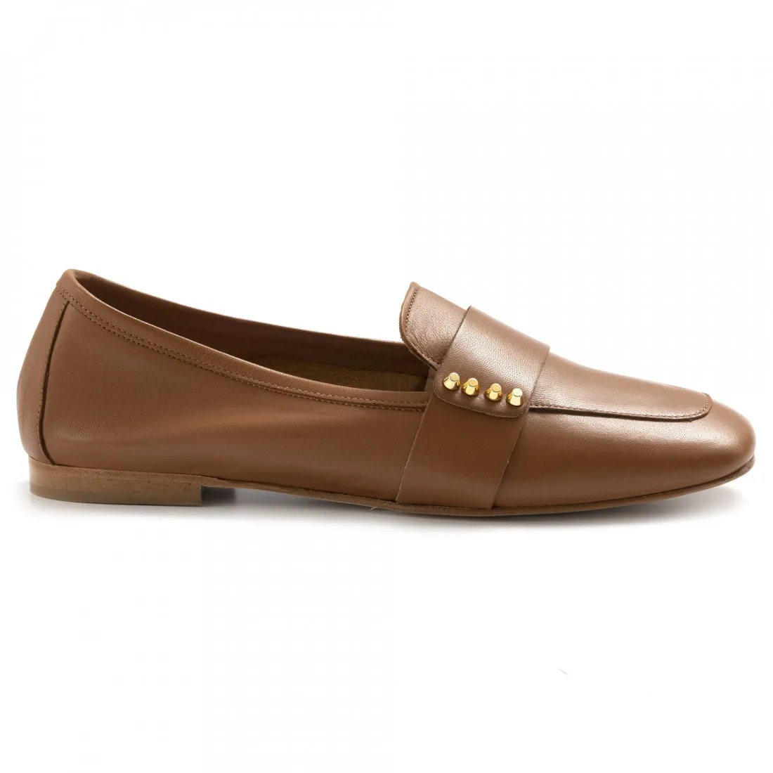 Mocassino donna Nouvelle Femme in nappa color cuoio