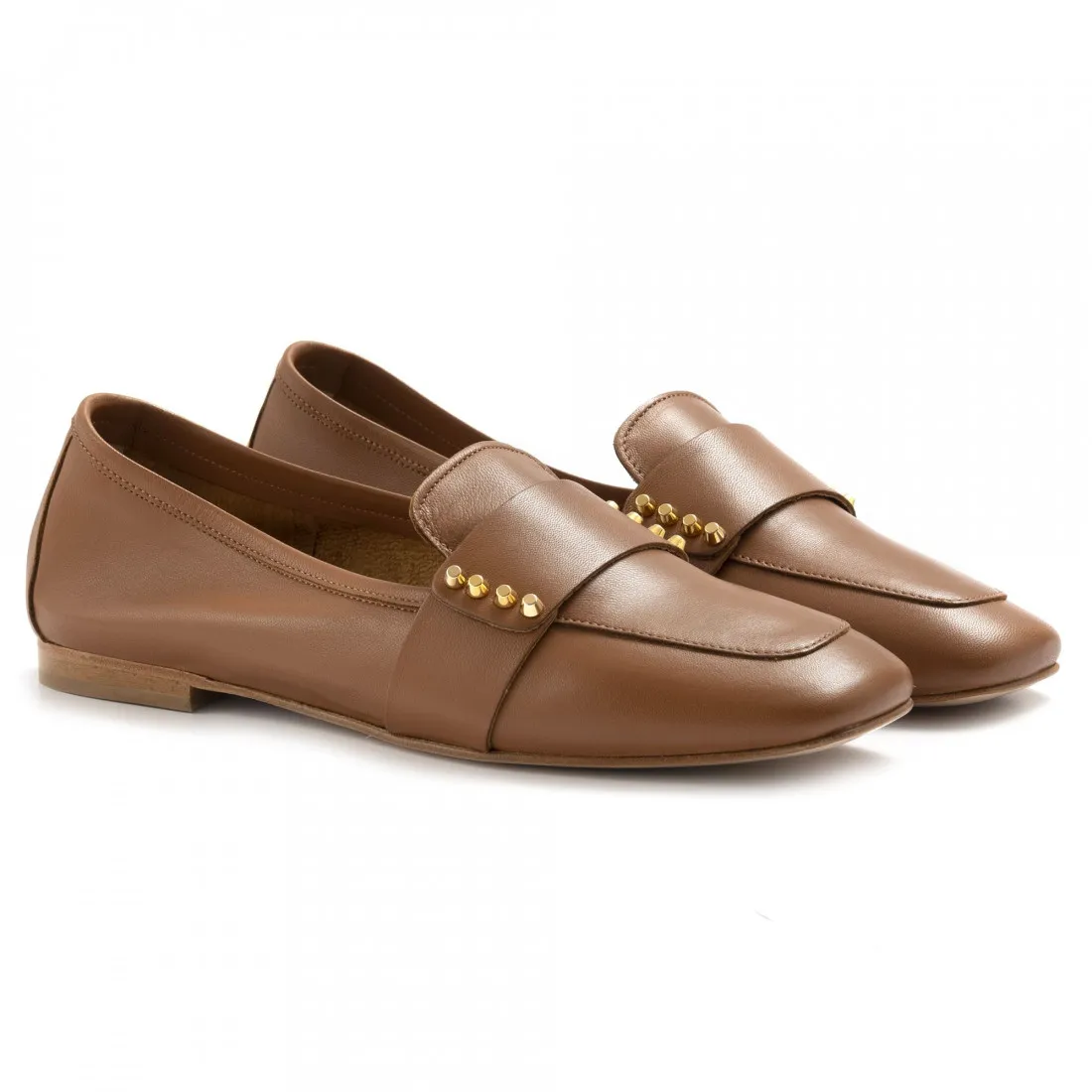 Mocassino donna Nouvelle Femme in nappa color cuoio