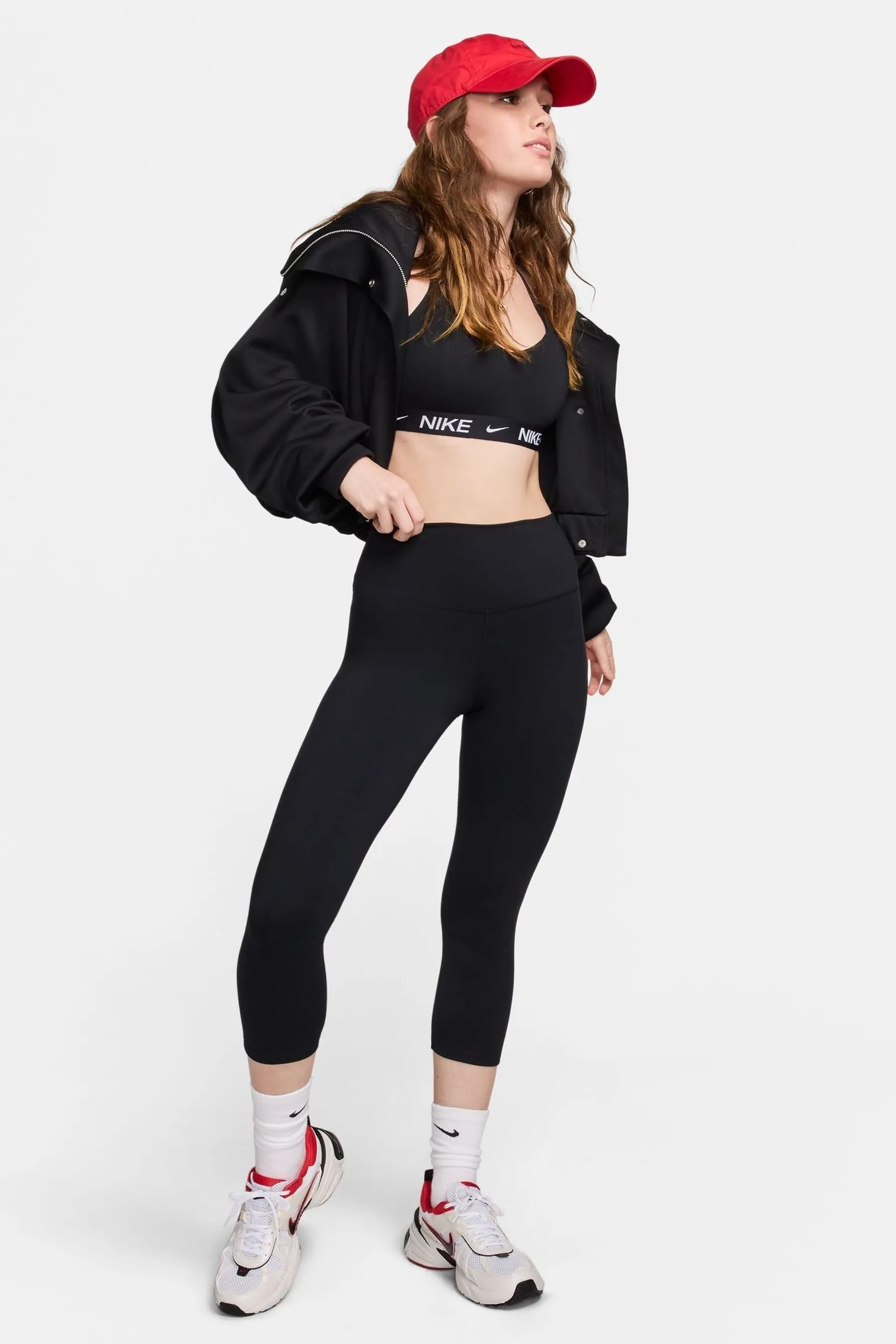 Nike - One - Leggings corti a vita alta