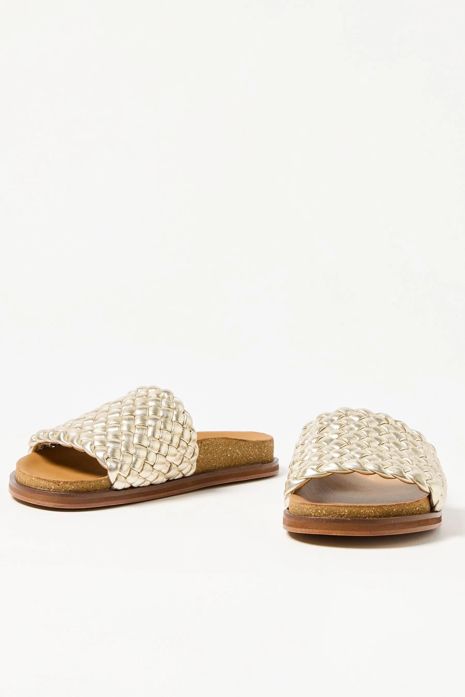 Oliver Bonas - Sandali a ciabatta in pelle intrecciata