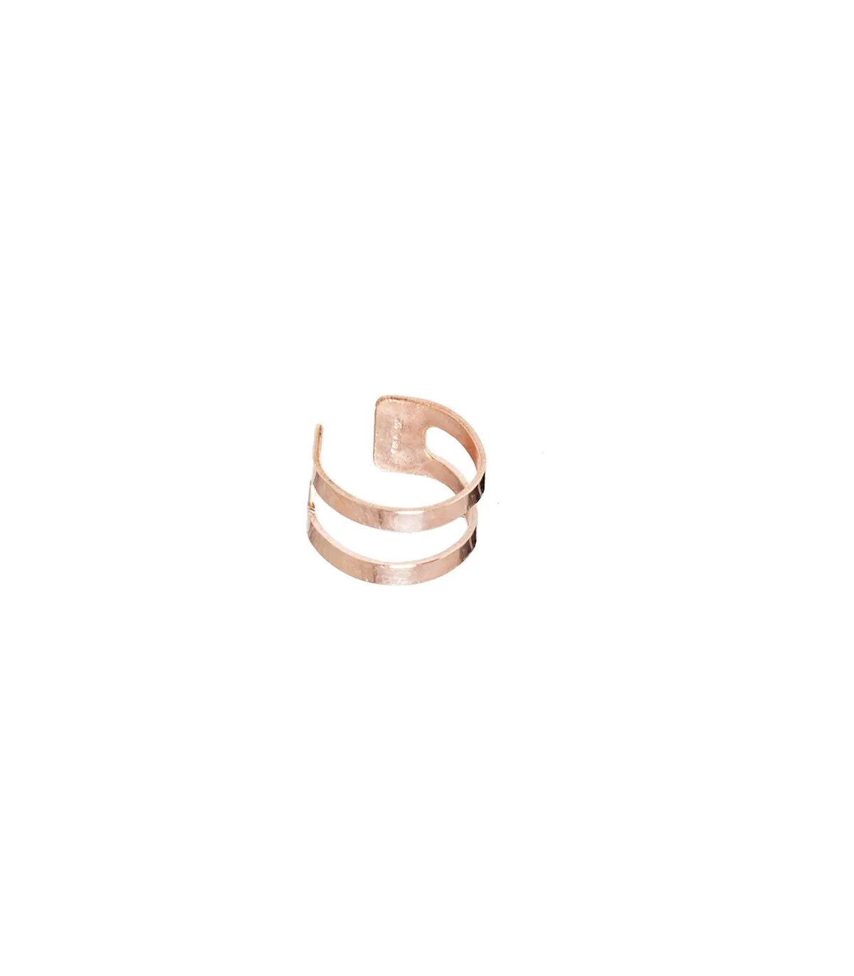 Orecchino Donna Ear Cuff Raggi Argento 925 Rosato Doppio Cerchio