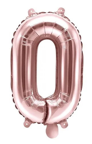 Palloncino 0 oro rosa 35 cm