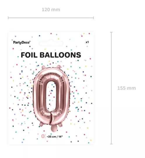 Palloncino 0 oro rosa 35 cm