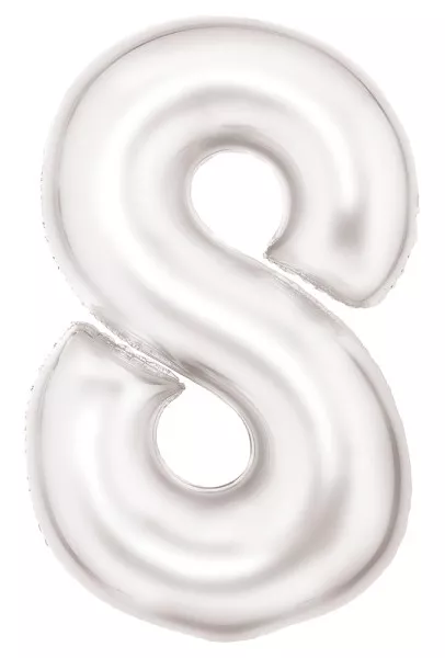 Palloncino foil numero 8 madreperla bianco 90cm