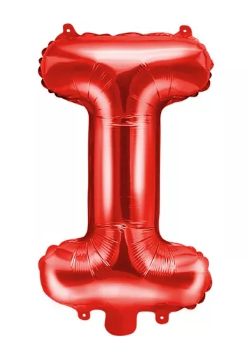 Palloncino rosso lettera I 35cm