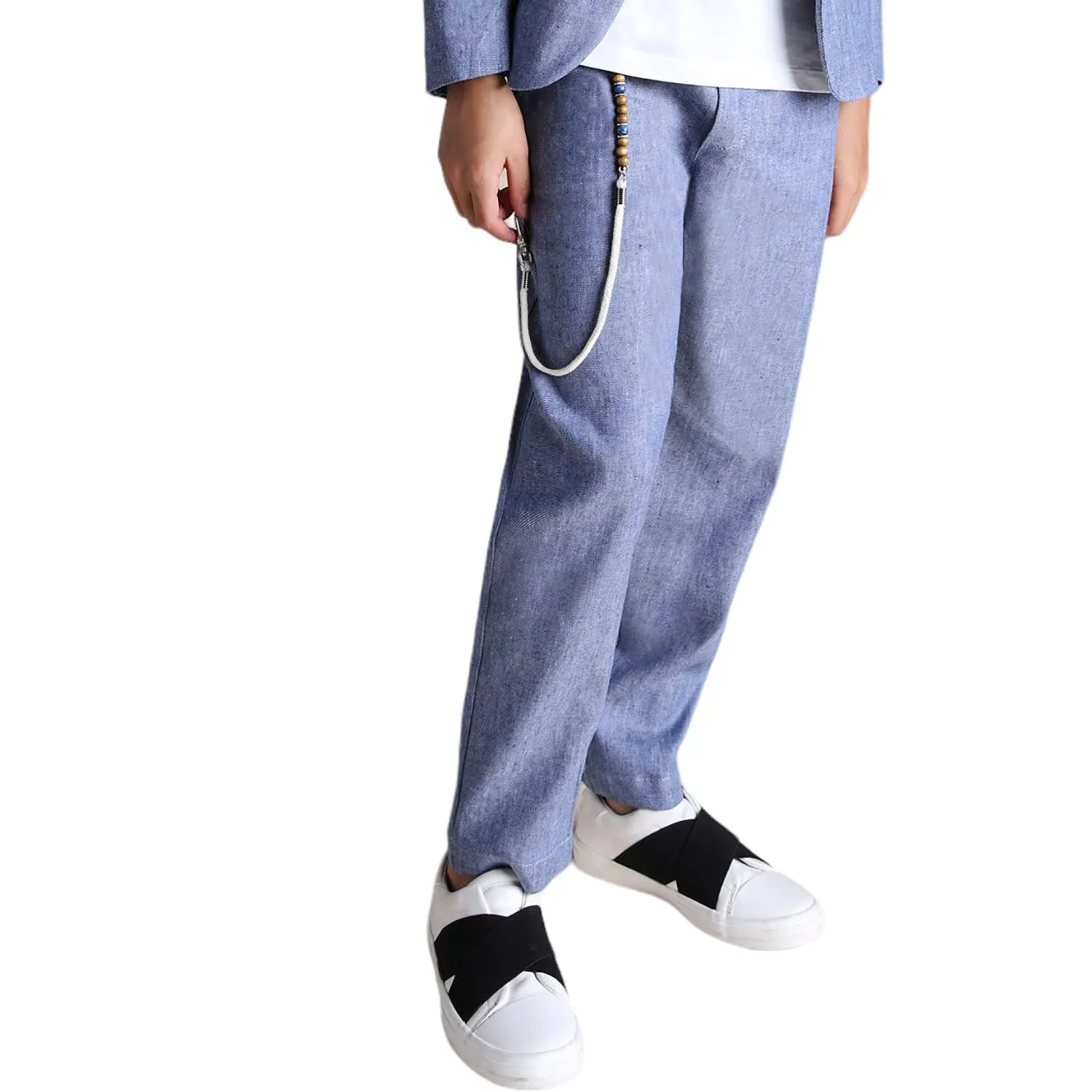 PANTALONE ELAST.DENIM CON CATENA
