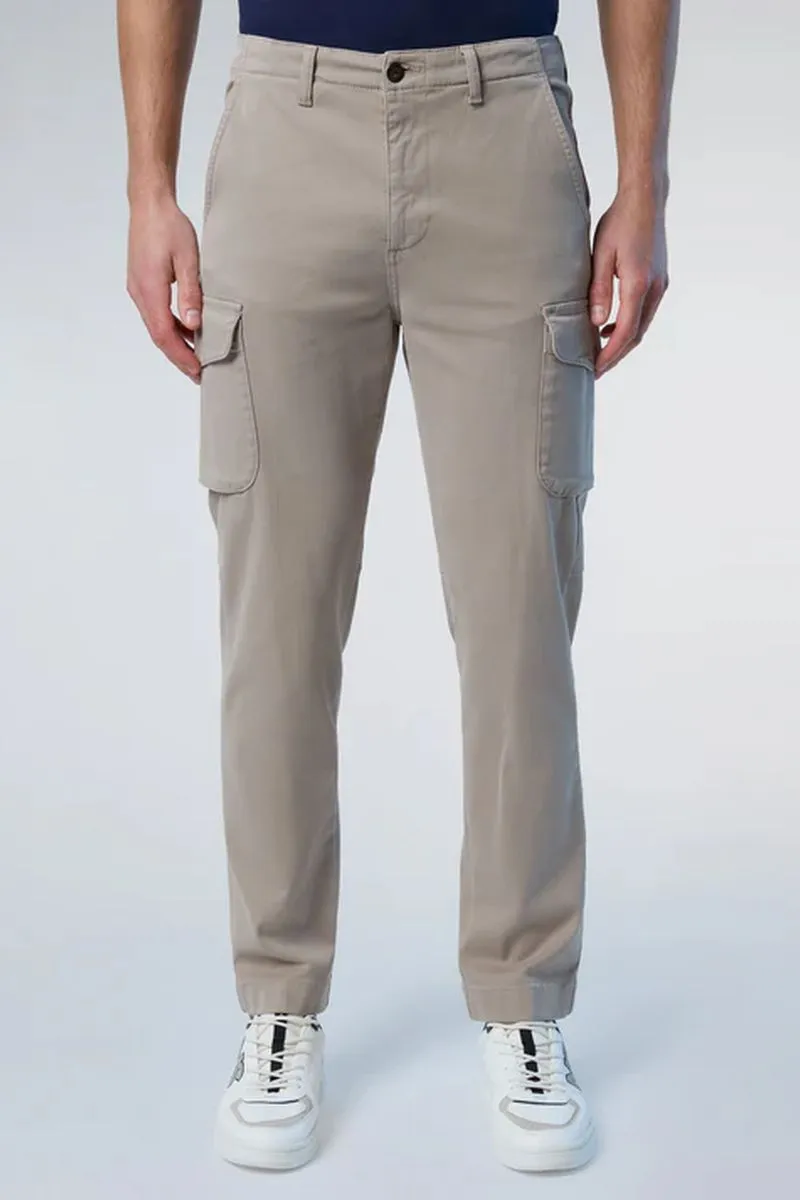 Pantaloni America in gabardina uomo Tortora