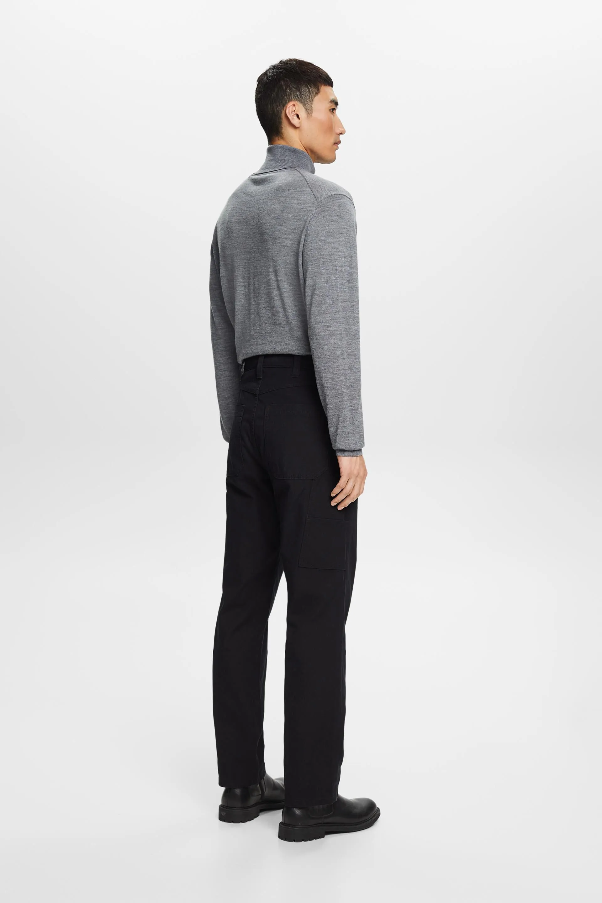 Pantaloni carpenter dritti a vita media