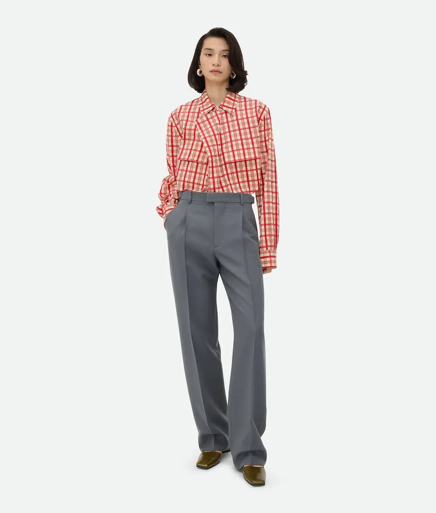Pantaloni in lana mohair 
