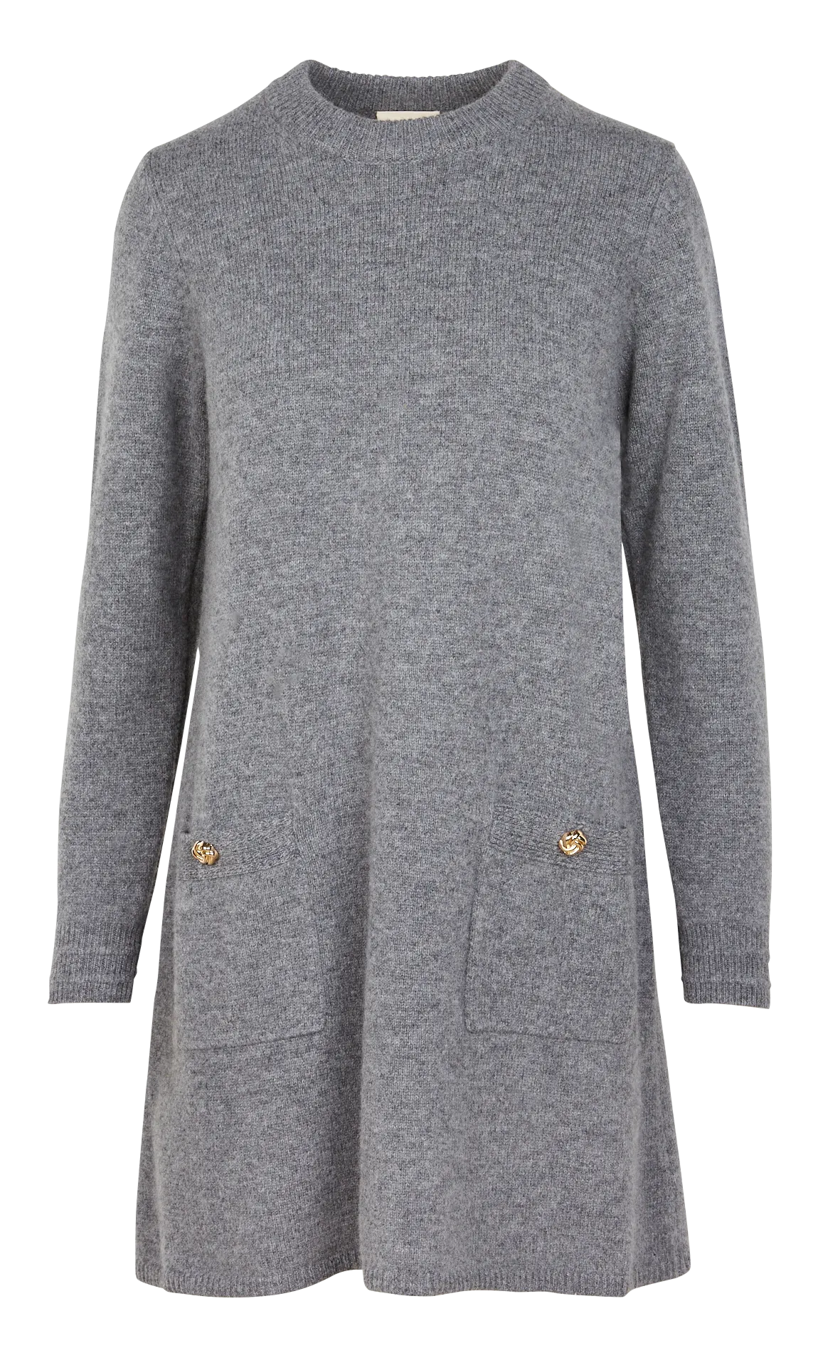  PETITE MENDIGOTE   ROSS - Vestito corto con collo tondo in lana e cashmere misto | Grigio