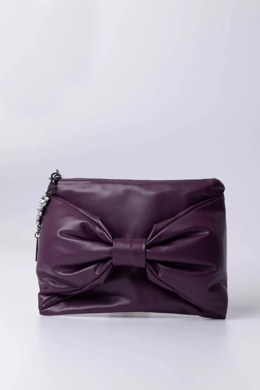 Pochette con fiocco PRISM VIOLET