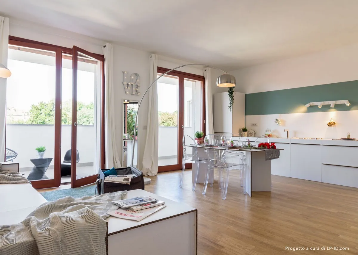 Pouf divano in cartone per gli allestimenti home staging